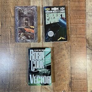 Vintage Sci Fi Vector Ender's Game The Darkest Day Book Bundle Space Fantasy